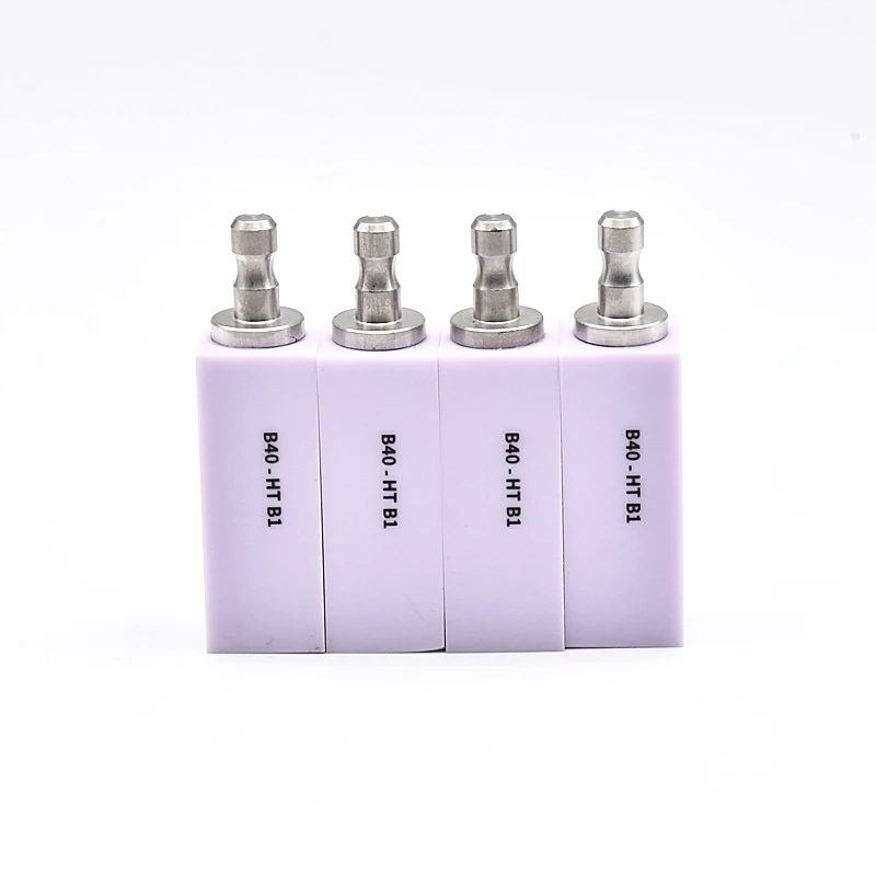 XANGTECH 4pcs HT/LT B40 Lithium Disilicate Dental Glass Ceramic Emax Blocks 40-19-15mm for Cad Cam