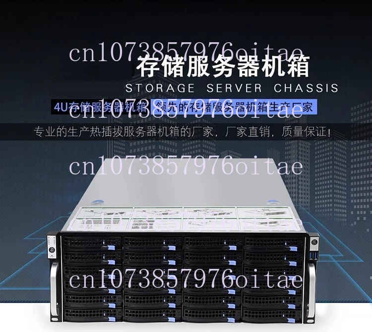 

Super Huge Storage 24 Bays 4U Hotswap Rack NVR NAS Server Chassis S46524 650MM Depth MINI SAS 6GB 12GB