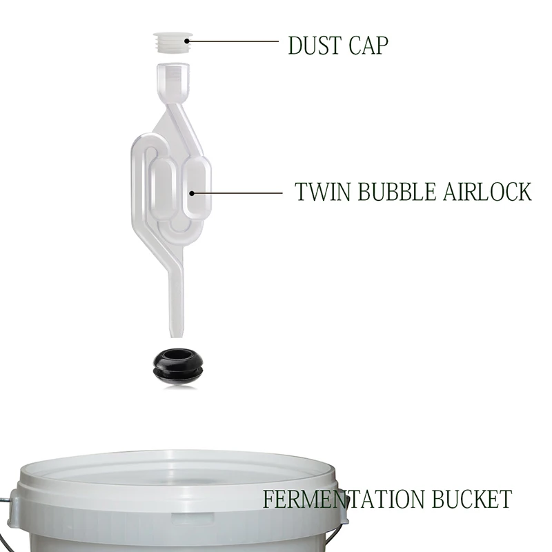 Home Brewing Airlock Carboys & Fermenters Seal Valve Fermentation Wine Making Tools Food Grade S Shape One-Way Exhaust Valve