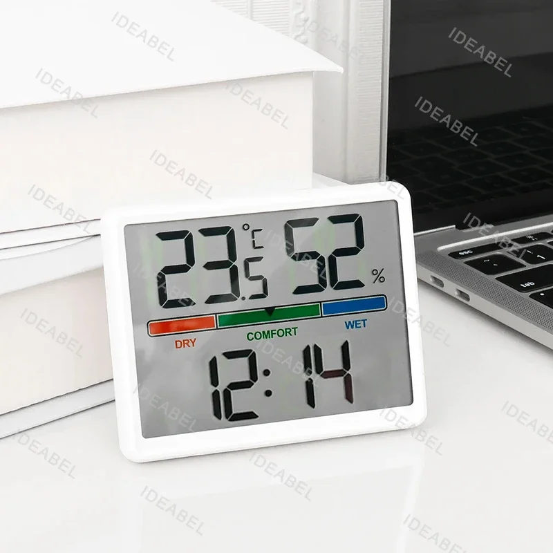 LCD Digital Thermometer Hygrometer Indoor Room Electronic Temperature Humidity Meter Sensor Gauge Weather Station For Home ﻿