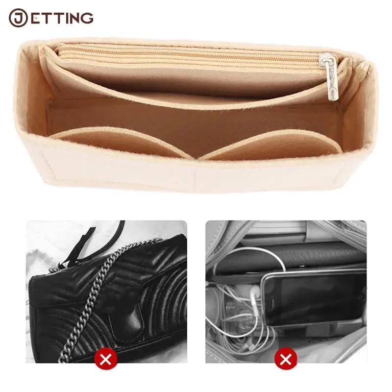 27Type Felt Cloth Bag liner Multi-functional Travel Insert Bag Makeup Organizer Shape lined Bag Super Cosmetic Bags For Marmont