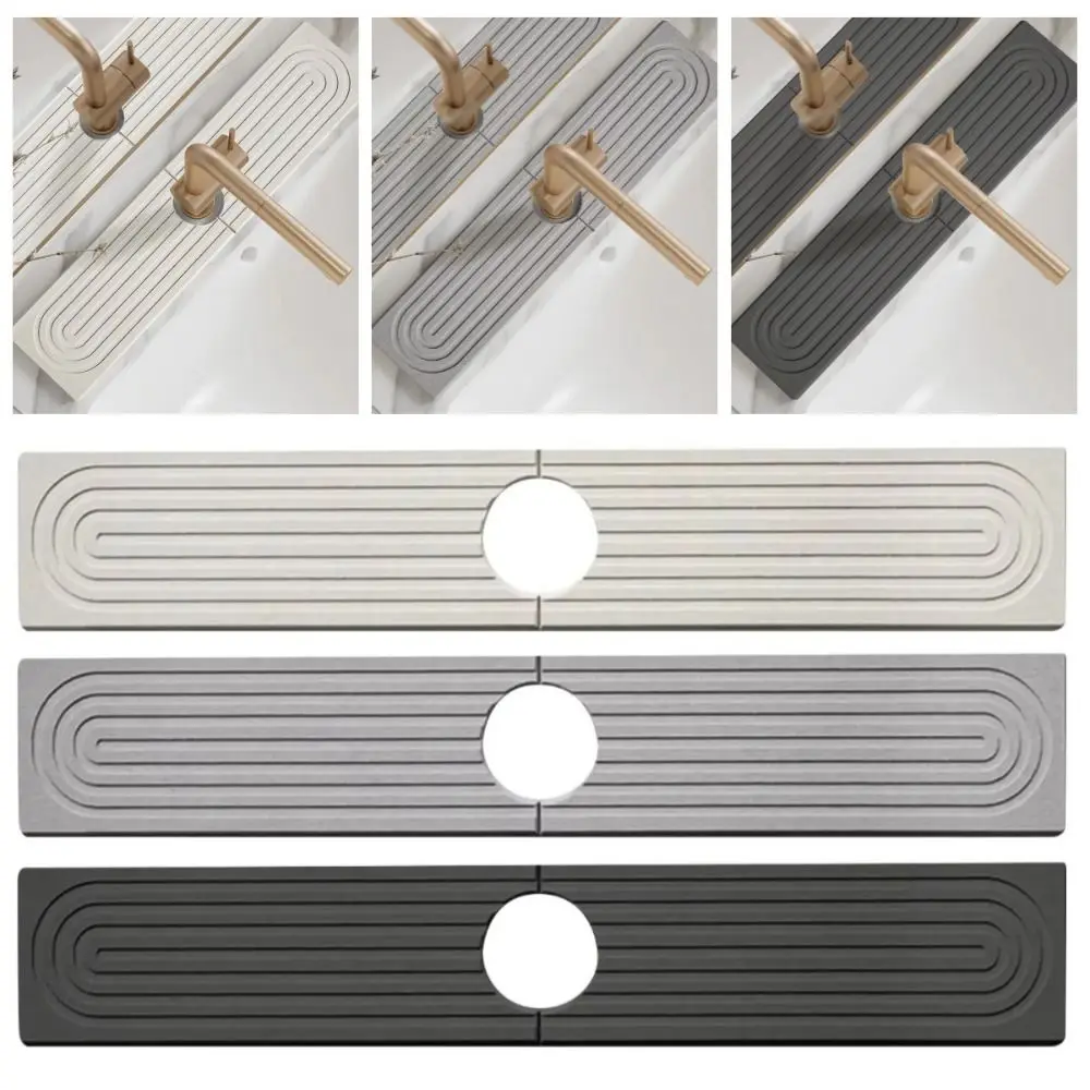 

Super Absorbent Fast Drying Faucet Mat Diatom Mud Moisture-proof Diatomite Stone Sink Tray Reusable Durable Faucet Drain Pad