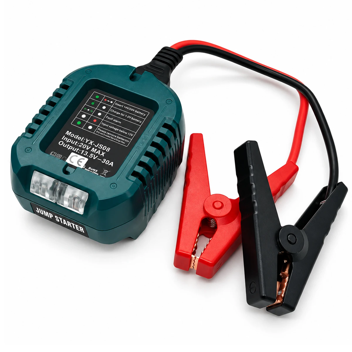 For Makita 18V Jump Starter Adapter 10AWG Booster Cable with Alligator Clips Emergency DIY Jumper Connector for Auto Battery