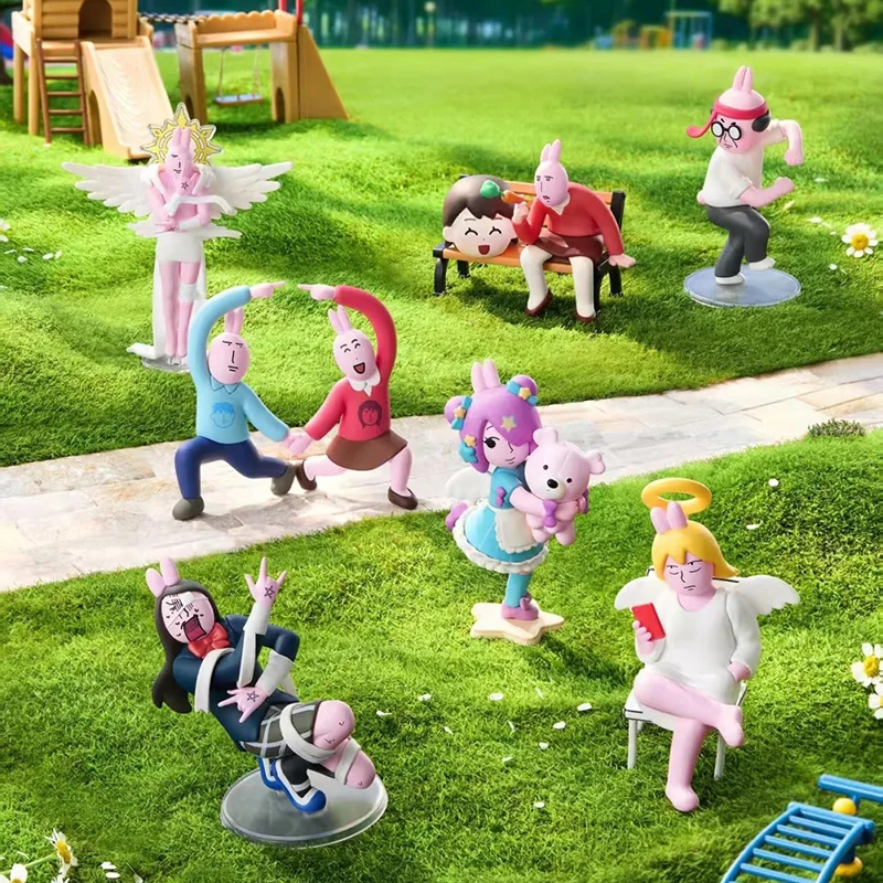 

PLZDOT Genuine My Reiend Rabbit Illustration Character Blind Box Figures Abstract Desktop Ornaments Collectible Toy Gift