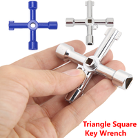 4 In 1 Multi-function Triangle Square Key Wrench Utility Plumber Keys Universal for Gas Train Bleed Radiator Electric Meter
