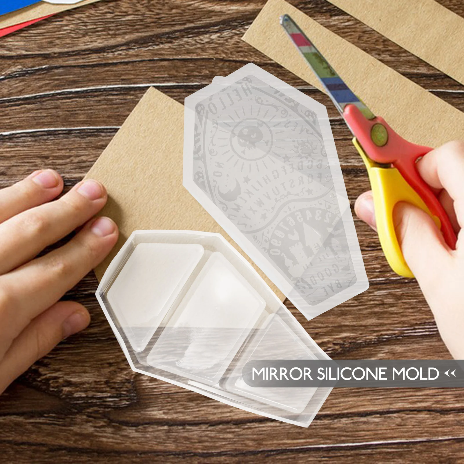 

Halloween Coffin Mold Silicone Storage Making Supplies Unique Design DIY Craft Accessories Keychains Home Office Decoration