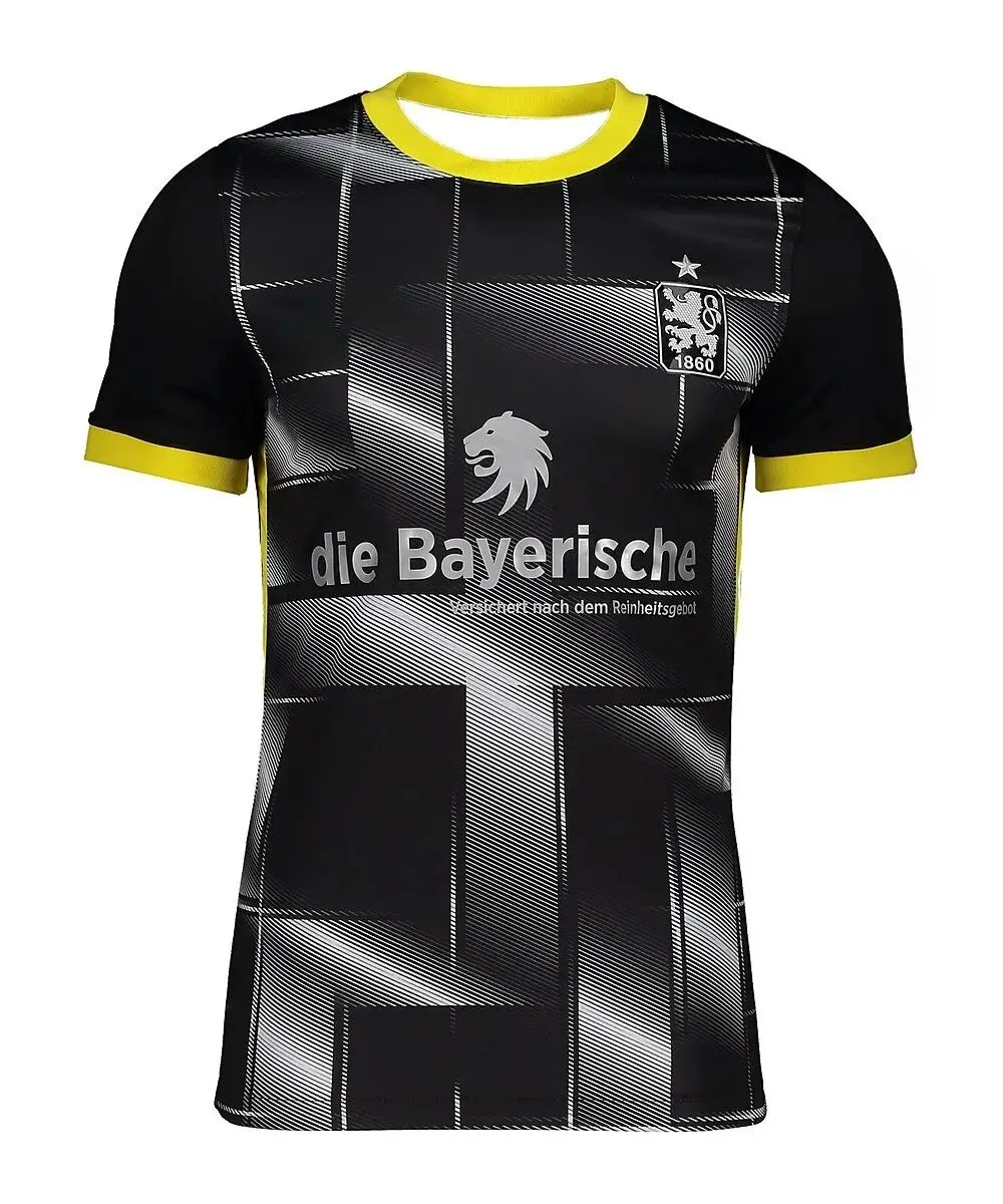 24/25TSV 1860 Munchen Home Jersey الرجال التجفيف السريع تنفس تي شيرت TSV 1860 Munchen بعيدا جيرسي الرياضة التدريب تي شيرت