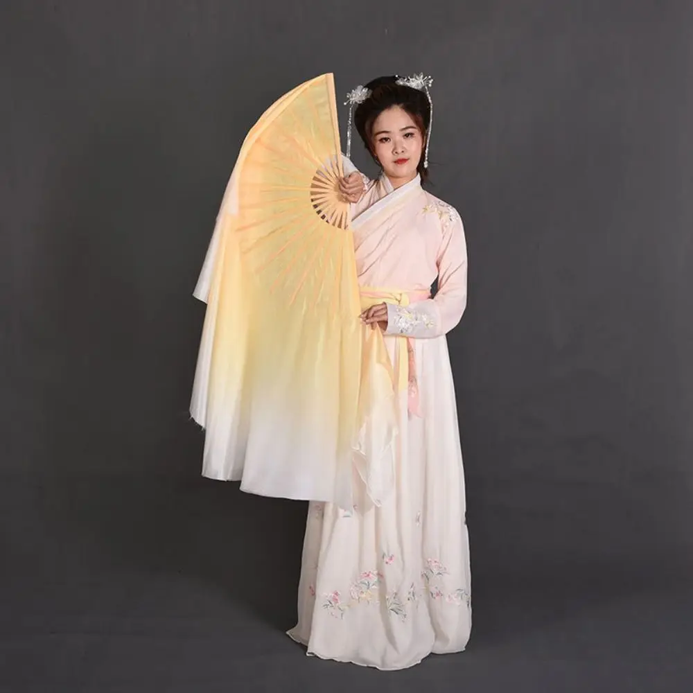 31 سنتيمتر الخيزران الصينية قصيرة الرقص الشرقي مروحة ملونة 10/20 سنتيمتر نصف دائرة الحرير الأطفال الخيزران المشجعين 10 أنماط اليد صبغ الكبار مروحة #1