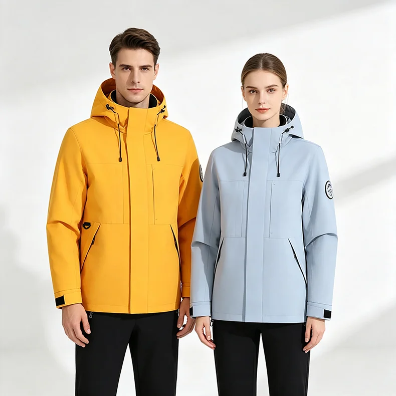 LNGXO Wasserdichte Windjacke für Damen und Herren, Outdoor-Sport, winddichte, einlagige Jacke, Wander-, Trekking-, Bergsteiger-Regenjacke – Detail 22