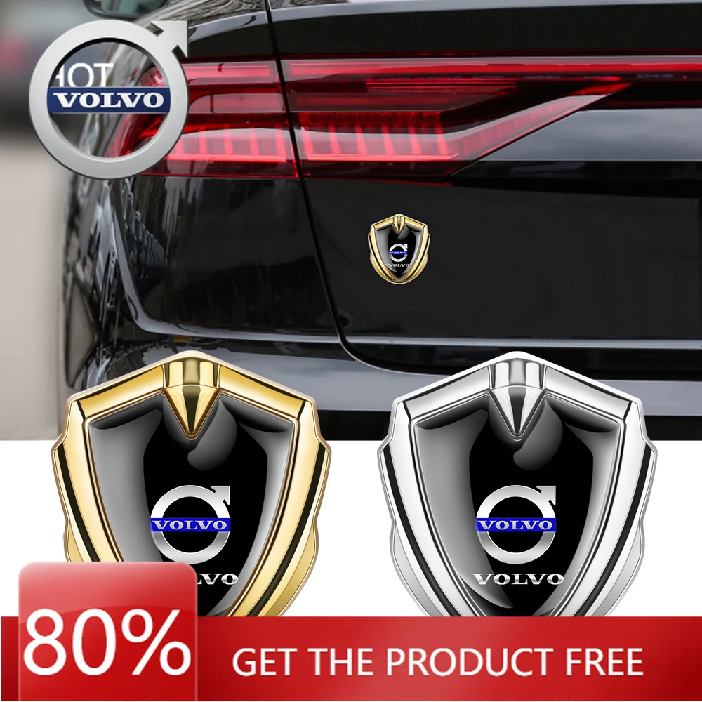 

Эмблемы 2026, новинка для Volvo 3D, металлический щит, значок, наклейка на кузов, боковое крыло, украшение багажника, наклейка для Volvo XC40 XC90 XC60 V40