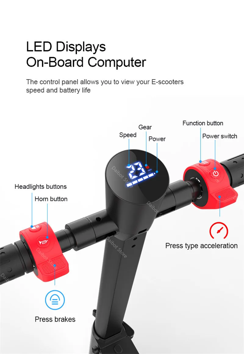 Daibot X6 Portable Electric Scooter Two Wheel Electric Scooters Mini Folding Electric E-Scooter Power Bank