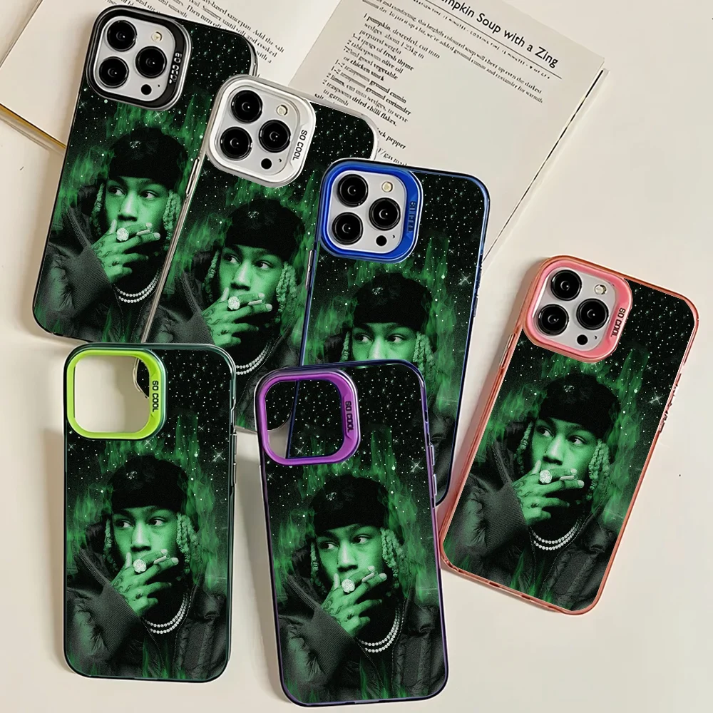 Rapper R-Rich Amiri Phone Case IMD Color Silver Shell For IPhone 16 15 14 13 12 11 Pro Max Plus