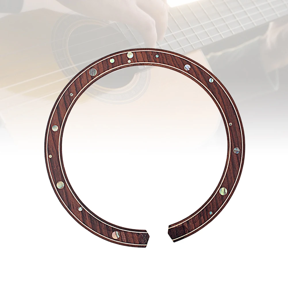 

Rosewood Guitar Rosette Inlay Curved Strips 110Mm Sound Hole Decoration Abalone Style Easy Apply Remove Wood Trim For Folk