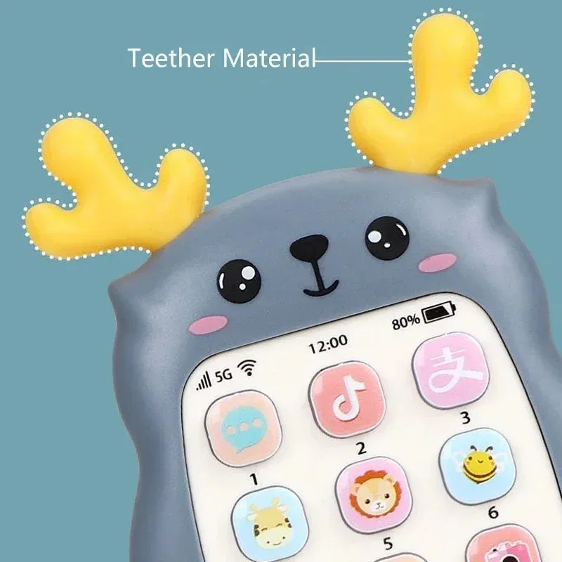 Baby Phone Toys Zweisprachiges Telefon # Beißringmusik*Sprachspielzeug_Frühpädagogisches Lernen.Maschine und elektronisch*Geschenk für Kinder, Babyspielzeug