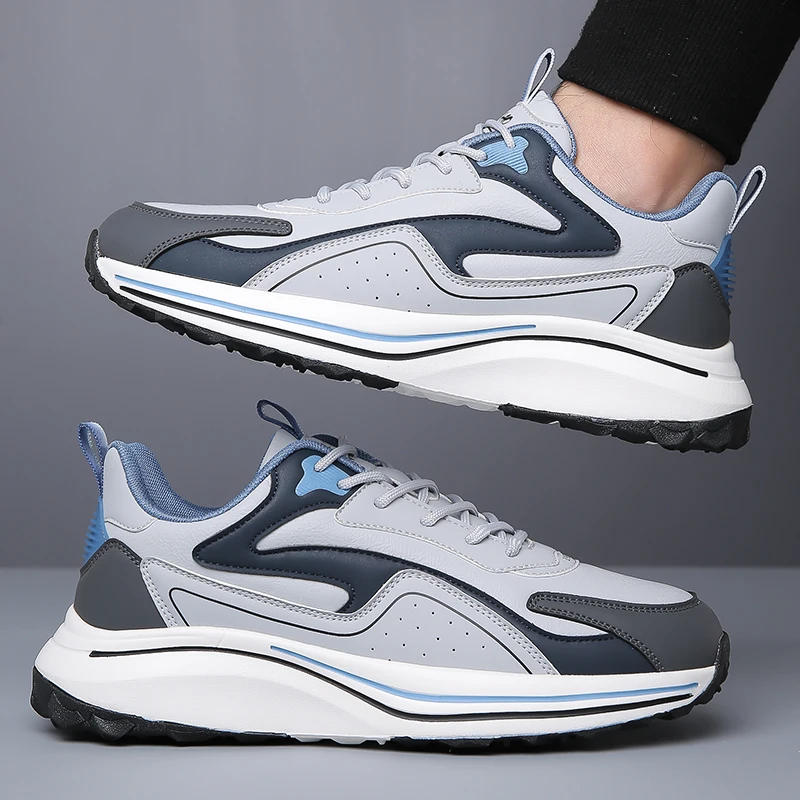 أحذية رياضية للرجال، أحذية جري خفيفة الوزن من ألواح الكربون، ممتصة للصدمات في الشتاء، مضادة للانزلاق، مقاومة للاهتراء، قابلة للتنفس #5