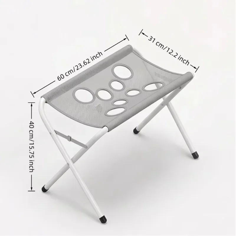 Portable Foldable Hands-Free Stainless Steel Frame Breathable Mesh Support Pet Shower Rack Cat and Dog Bath Rack