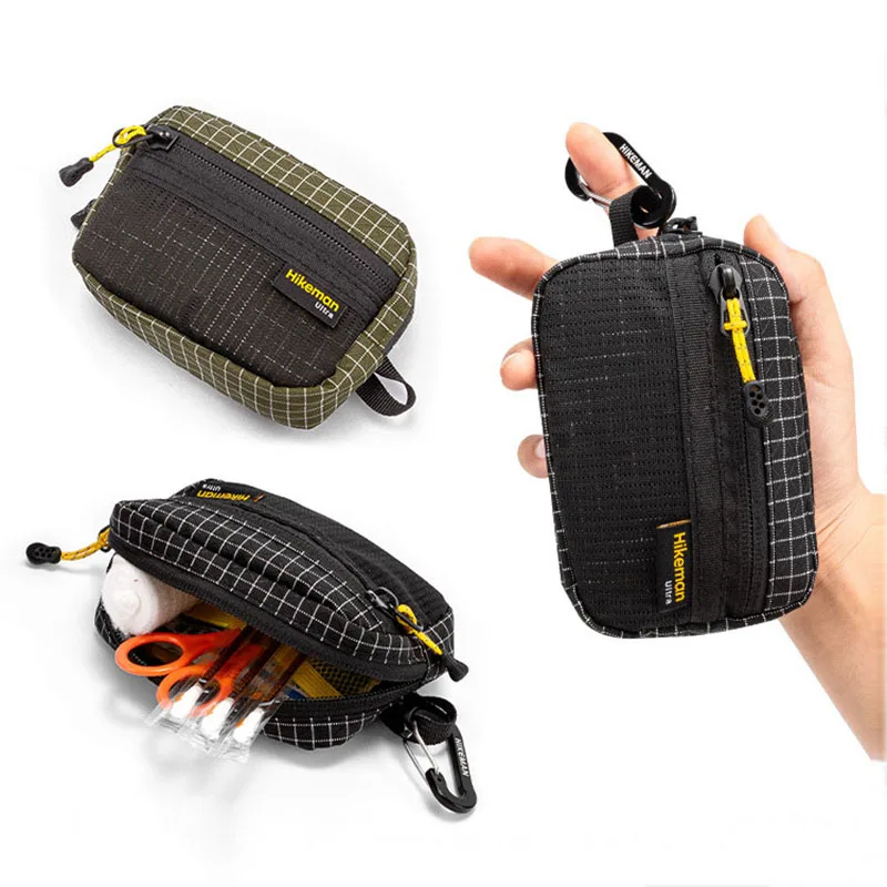 Tactical EDC Organizer Pouch - Ultra Lightweight UHMWPE Double Layer Card Holder & Small Gear Storage Bag For Outdoor 35g