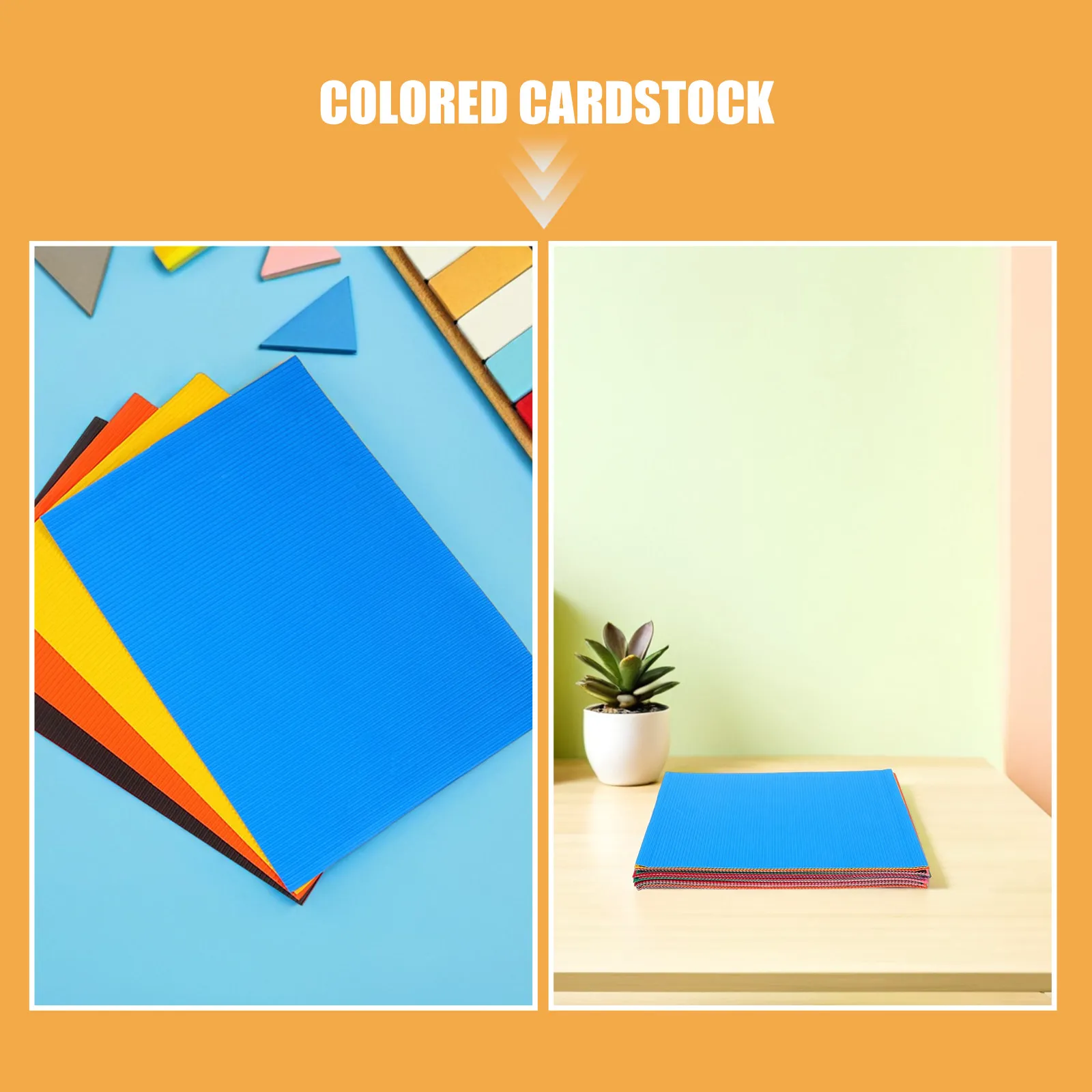 40Pcs Color Corrugated Paper Sheets Thick Colored Cardstock Paper DIY Art Scrapbooking School Craft Project Office Supplies