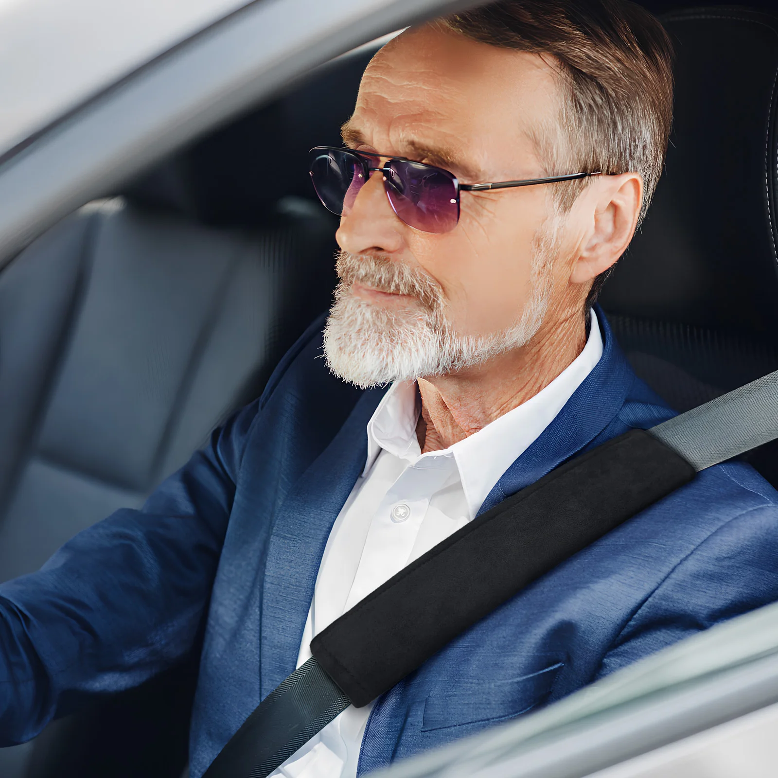 

2pcs Black Covers Pads High Density Polyester Universal Compatibility Easy Installation Durable Material