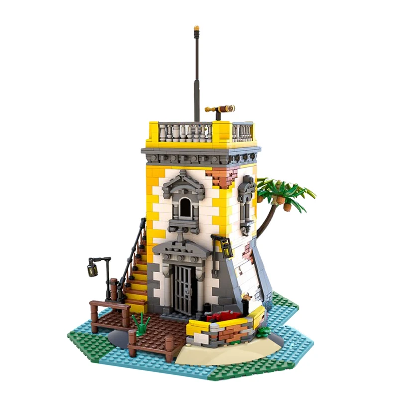 MOC-71657 säbel insel anno domini bausteine set mittelalter liche piraten burg modell 1440 pcs spielzeug für erwachsene weihnachts geschenke