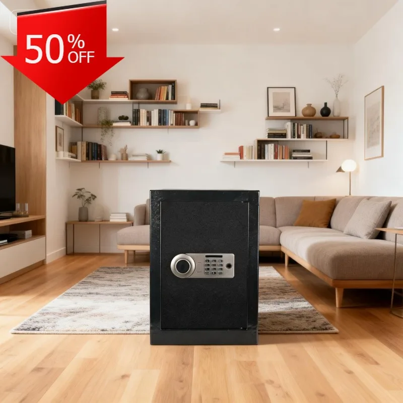 

Биометрический Wi-Fi сейф с отпечатками пальцев, цифровая электронная клавиатура с паролем, высота 50 см, противоугонная, сверхмощная, скрытая, безопасная, сейф