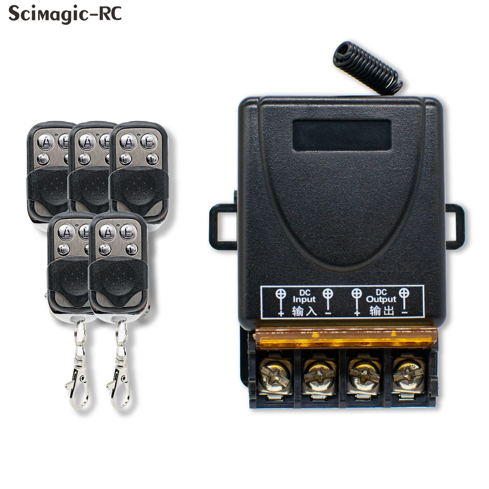 

Беспроводной пульт дистанционного управления 433 МГц, реле 12В-75В AC 110В 220В 30А для водяного насоса, двигателя, светодиодного освещения, контроля доступа