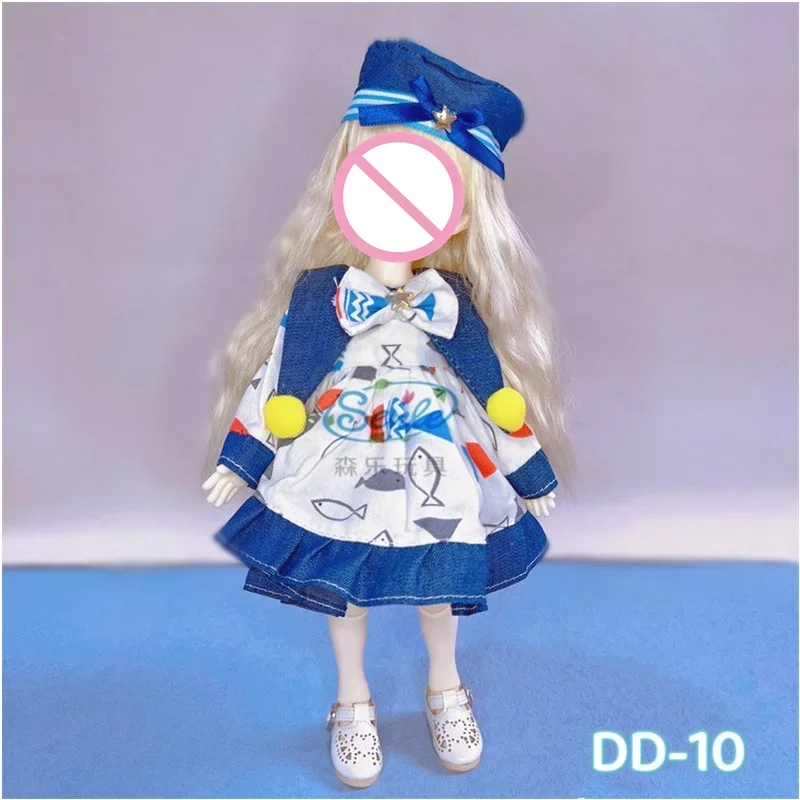 1/6 Bjd Doll Dress Up Clothes Set 30cm Plaything Habiliment Lolita gonna uniforme Outfit regalo giocattoli fai da te accessori