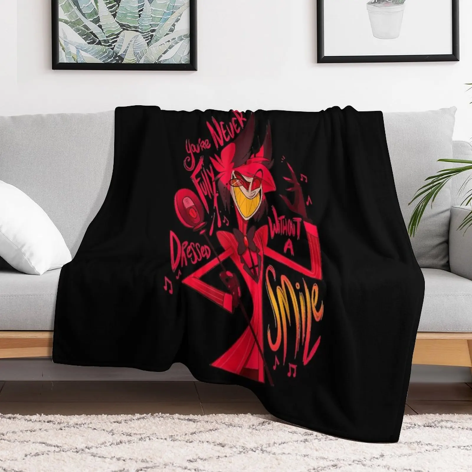 

hazbin's hotel's alastor classic Throw Blanket blankets and throws Single Picnic Blankets heavy to sleep Hairy Moving Blankets
