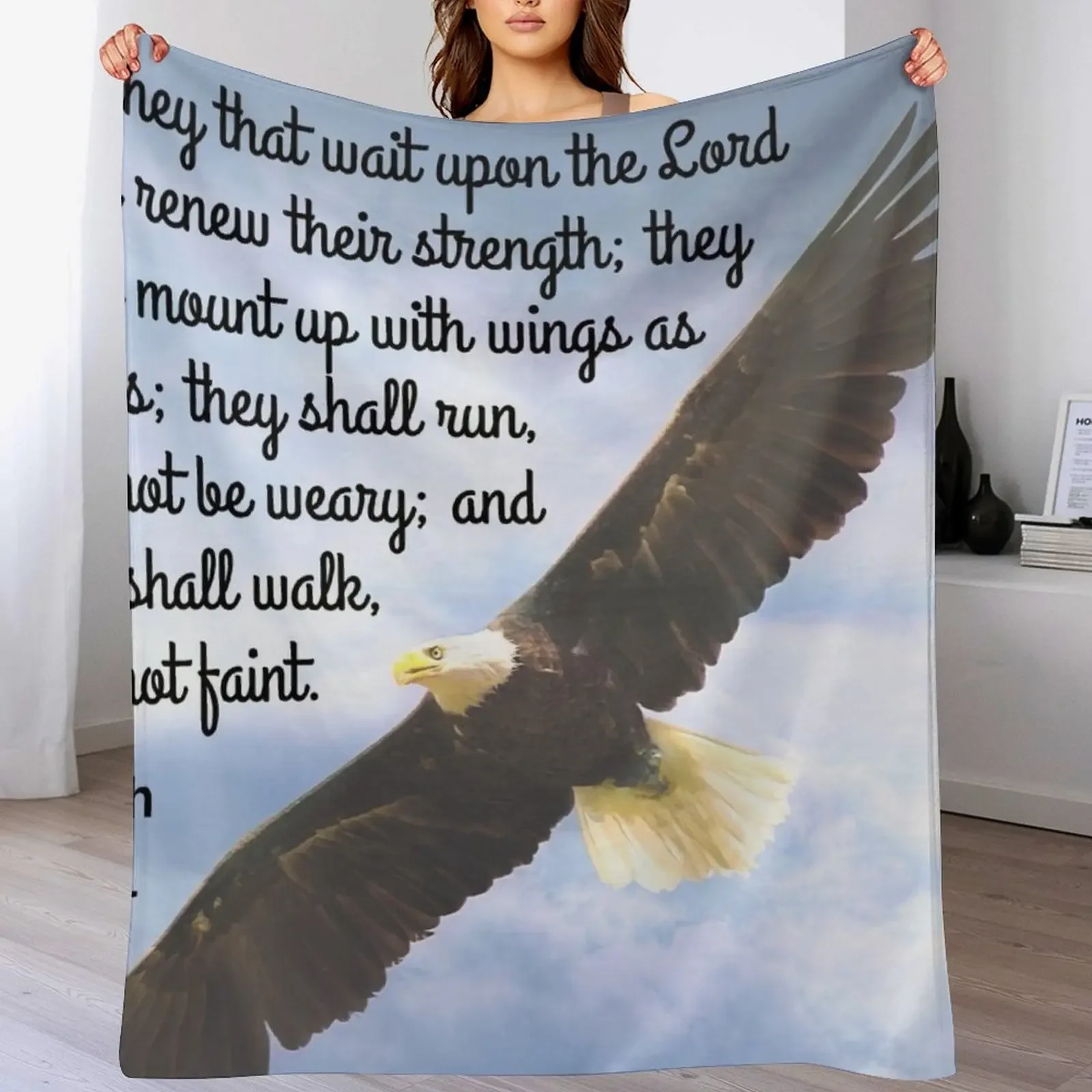 

Isaiah 40:31 Throw Blanket Summer Cool Breathable Blanket for Sleeping