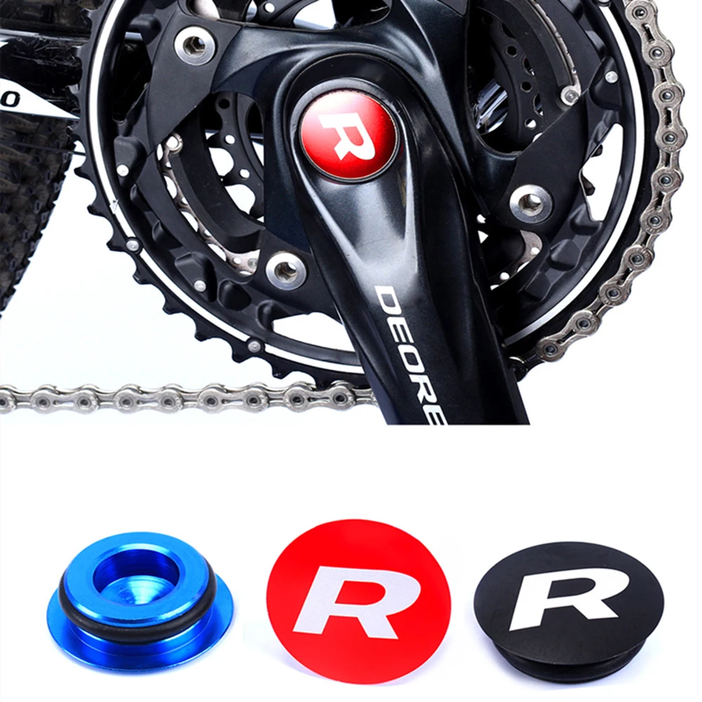 RISK Aluminium Mountain Bicycle Crank Cap With Waterproof Washer Road Bike Crank Arm Set Cap Bottom Bracket Fixing Screw Cover