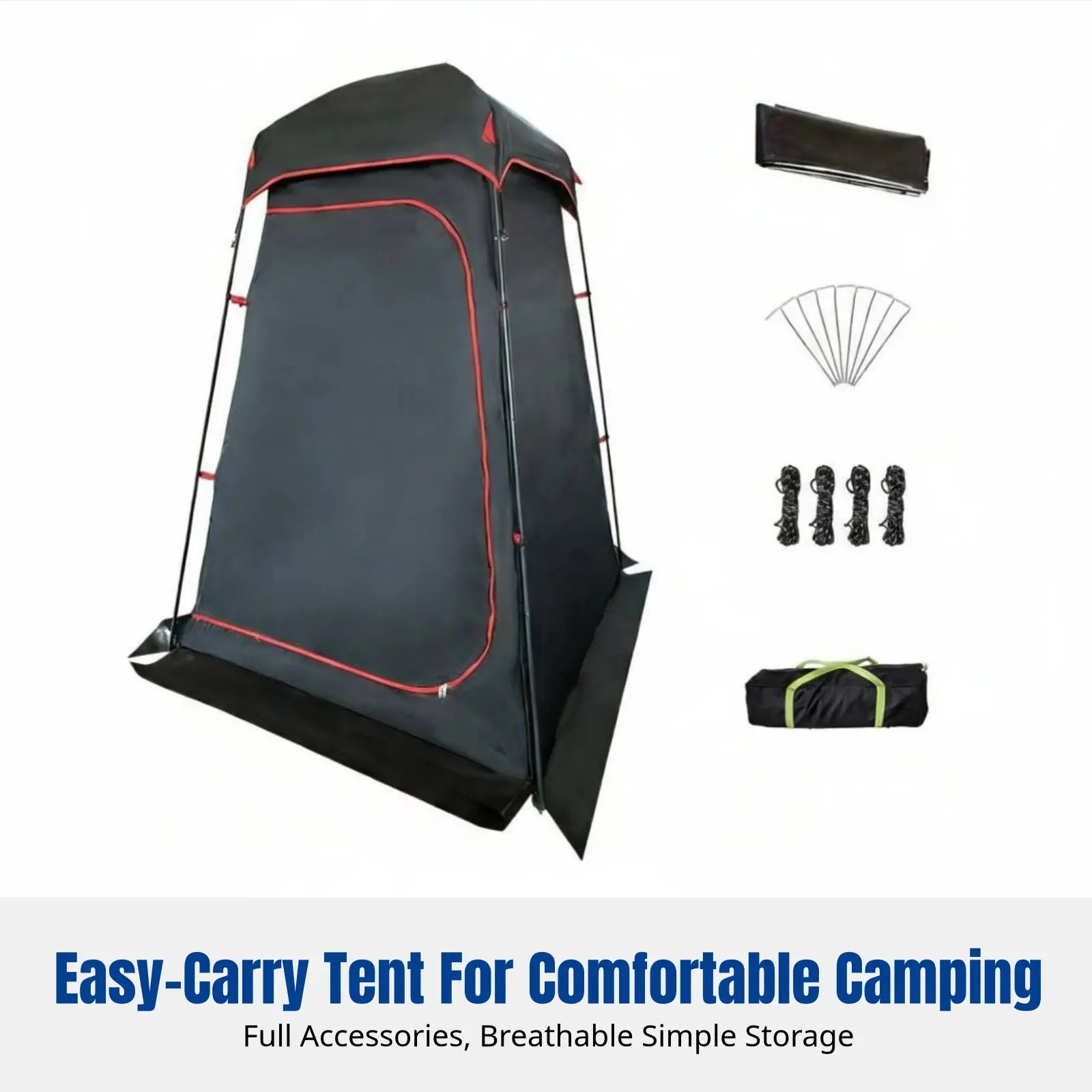 Outdoor Full Light-Blocking Privacy Changing Tent, Waterproof Shower Shelter, Portable Toilet, Multi-Use view 3