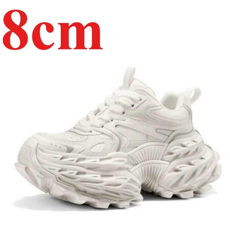 

Retro Thick-soled Sports Shoes Women's 8cm Platform Spring/Summer Comfortable Breathable Heightening Daddy Shoes Casual Sneakers