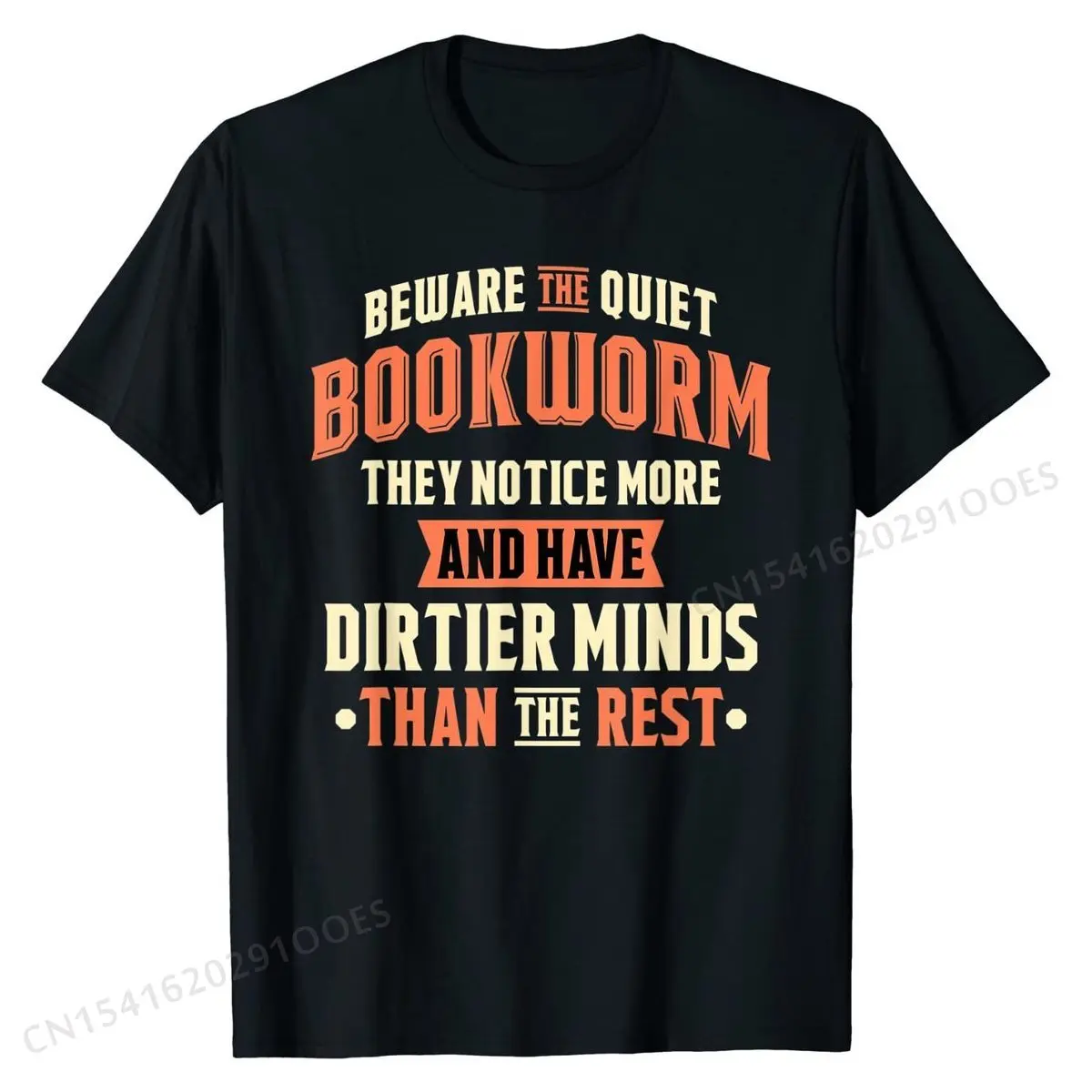 Beware The Quiet Bookworm - Funny Book Lover Gift Reading T-Shirt Prevalent Men T Shirts Europe Tops & Tees Fashionable