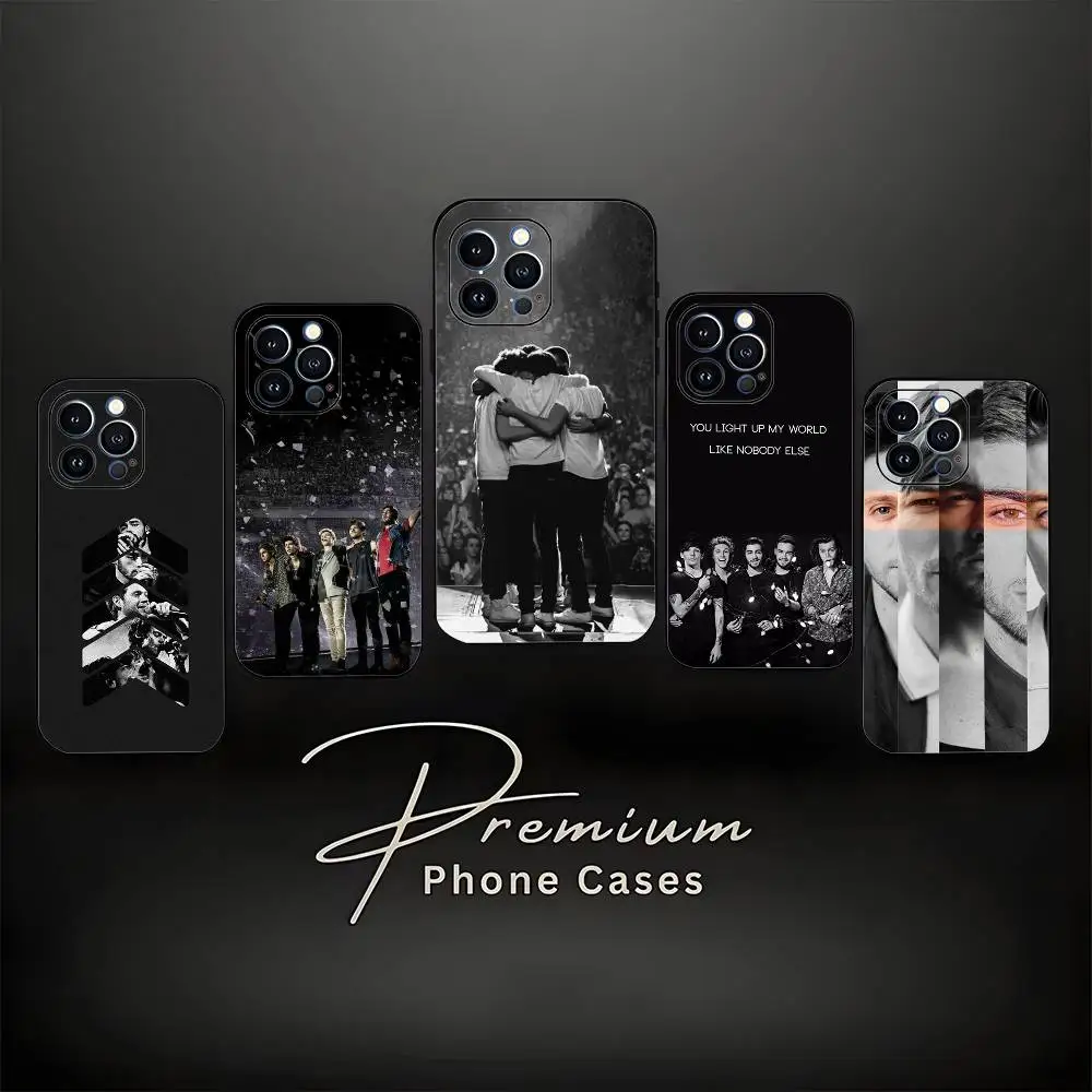 

Band One D-Direction Phone Case For iPhone 17,16,15,14,13,12,11 ,Pro Max,XS,X,XR,SE,Mini,8,7,Soft Silicone Black Cover