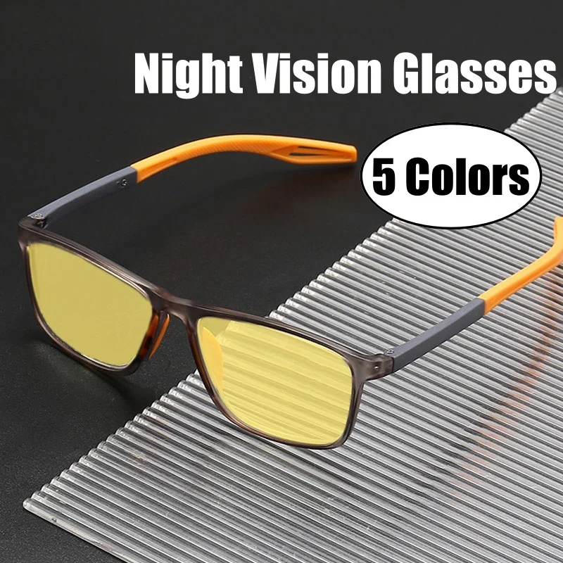 

Unisex TR90 Night Vision Glasses for Car Driving Outdoor UV400 Eye Protection Goggle Shades Men Ultralight Sports Sun Glasses