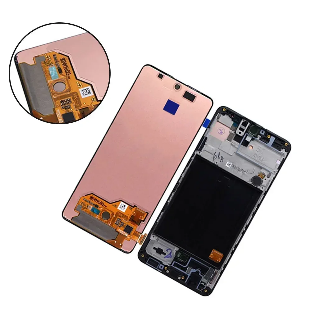 DS A515U Pour Galaxy A51 SM-A515F Assemblée A515 Écran Pratique Synthétique En Métal Noir Digitizer ± Cadre Tout Neuf