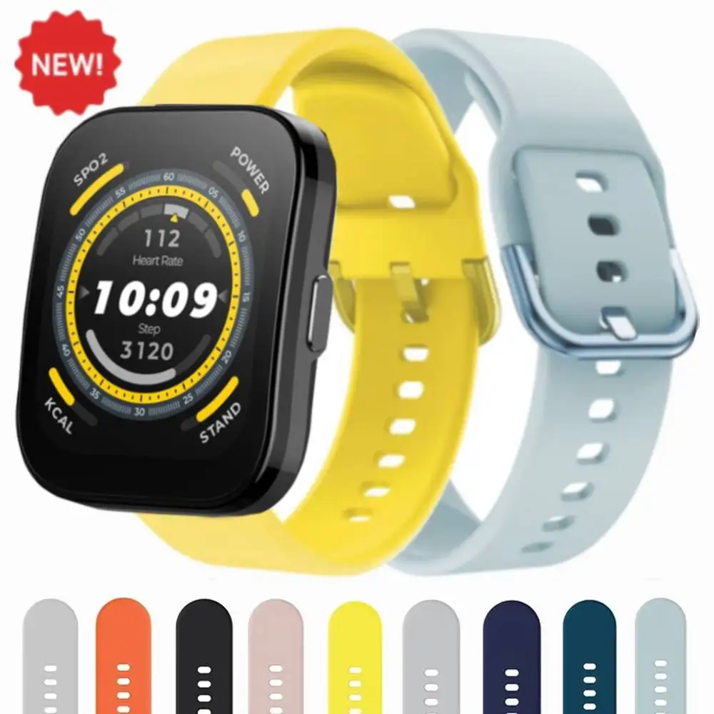 20mm 22mm Silicone Band For Amazfit GTS/2/2e/GTS2 Mini/GTR 42mm/47mm/GTR2/2e/stratos 2/3 Smartwatch bracelet Amazfit Bip Strap