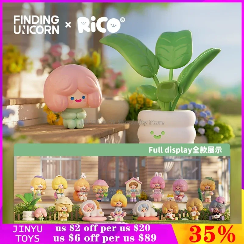 

Finding Unicorn Rico Happy Room Tour Series Blind Box Toys Cute Anime Animal Action Cartoon Figure Collection Birthday Gifts