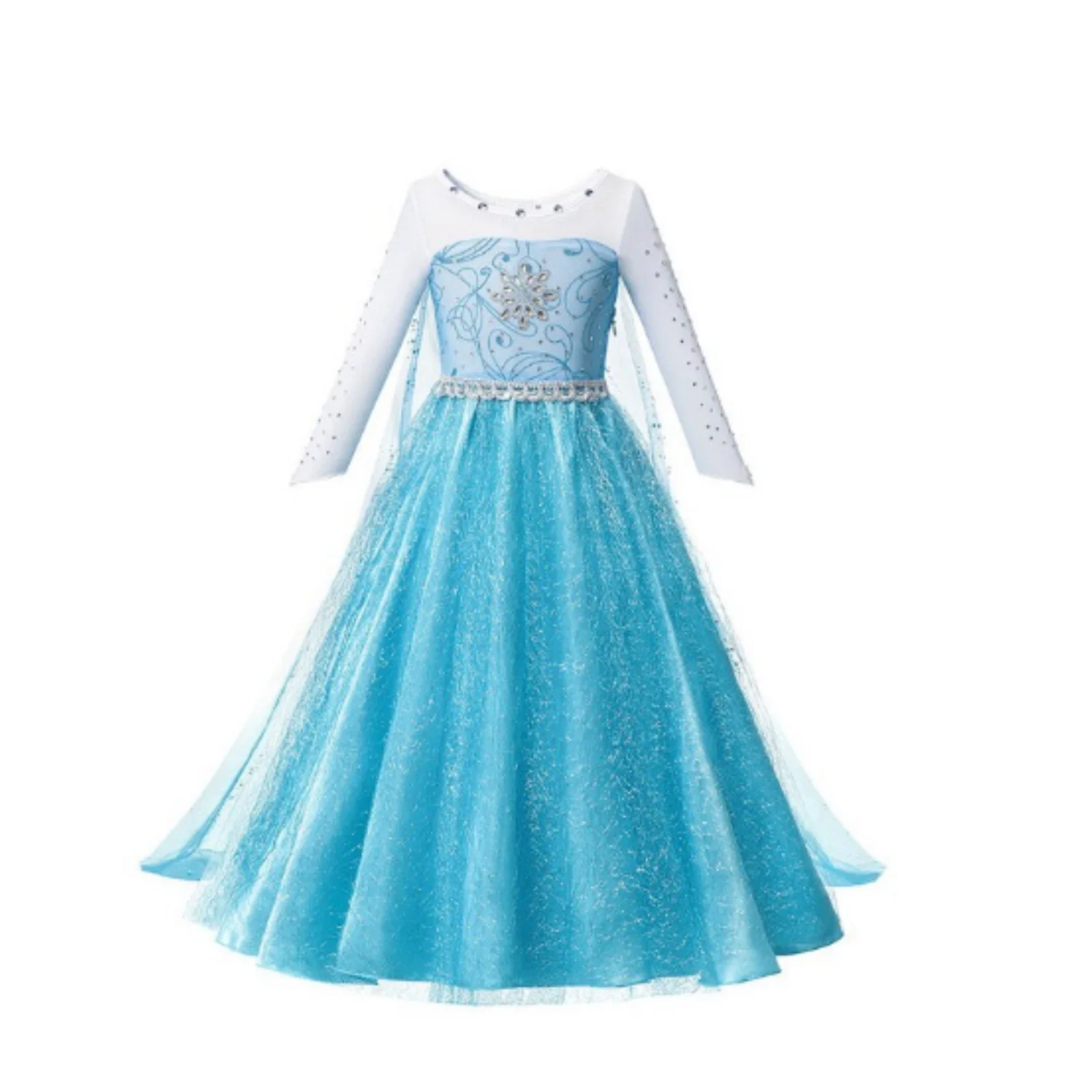 2025 キッズエルサプリンセスドレス女の子の誕生日ハロウィンカーニバルコスプレ衣装 2-10Y 幼児パーティードレスアップと継手