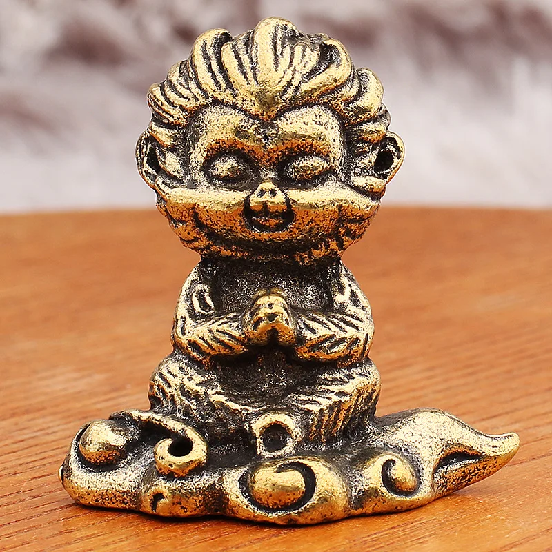 

Латунный черный миф Wukong, золотой обруч, украшение в виде палки, креативный боевой бог, Будда, зодиакальная обезьяна, благоприятное облако, поделки Wukong