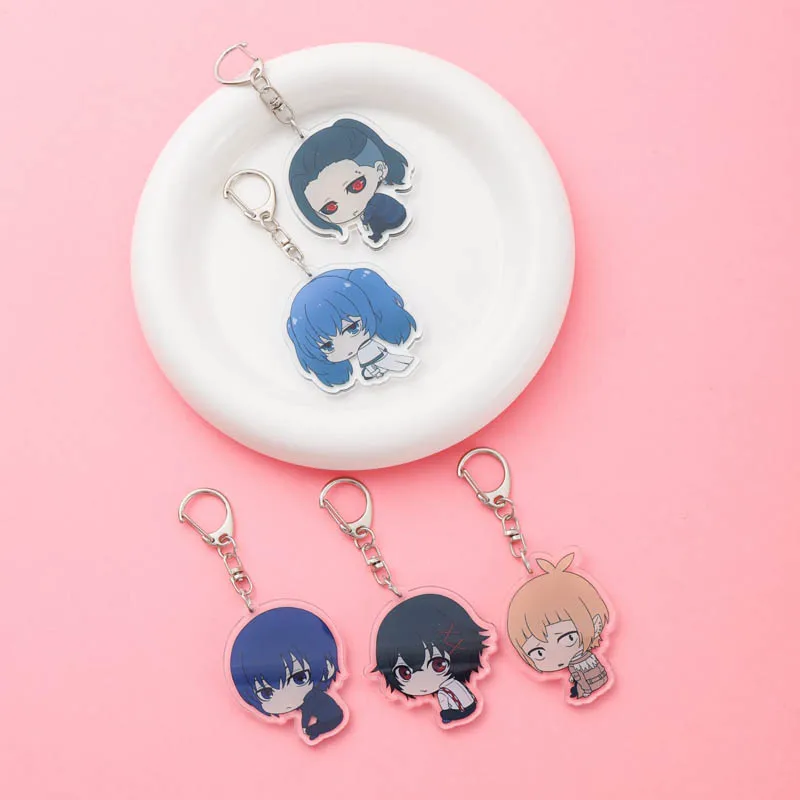 Anime Tokyo Ghoul Acrylic Keychain Accessaries Cartoon Funny Bag Pendant Cute Creative Bag Charm Car Keyring Friends Fans Gifts