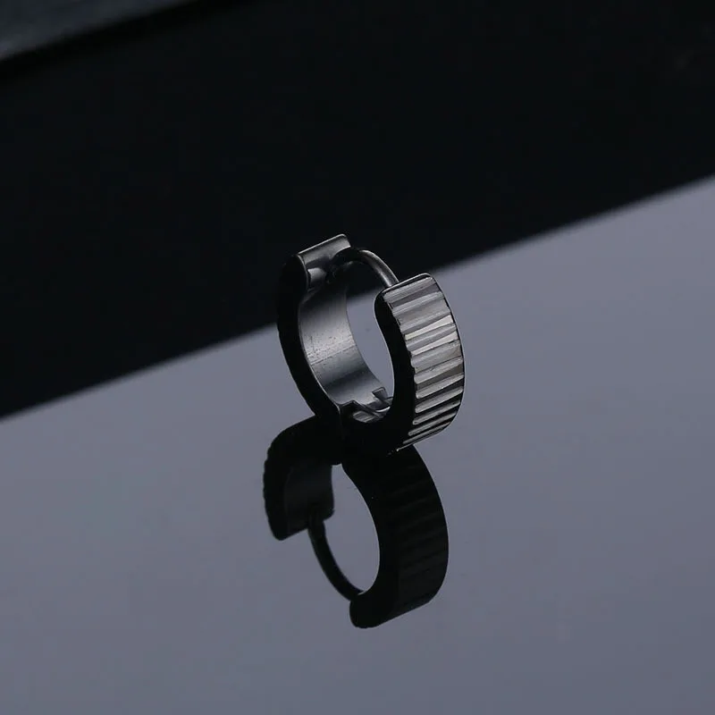 New Design Gear Stainless Steel Earring Fashion Punk Hip Hop Geometric Stud Ear Jewelry Party Gifts For Women Men