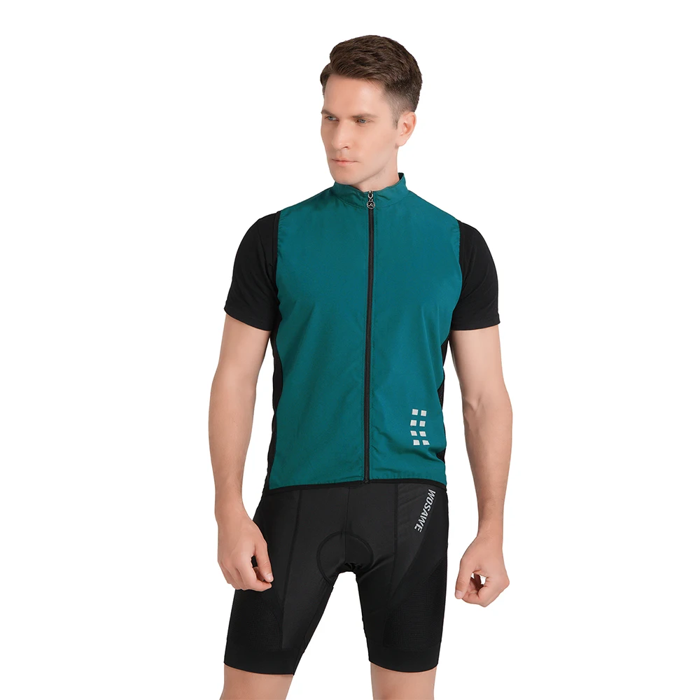 WOSAWE Windproof Cycling Vest Breathable Running Vest MTB Bike Bicycle Reflective Clothing Men Women Sleeveless Cycling Jacket