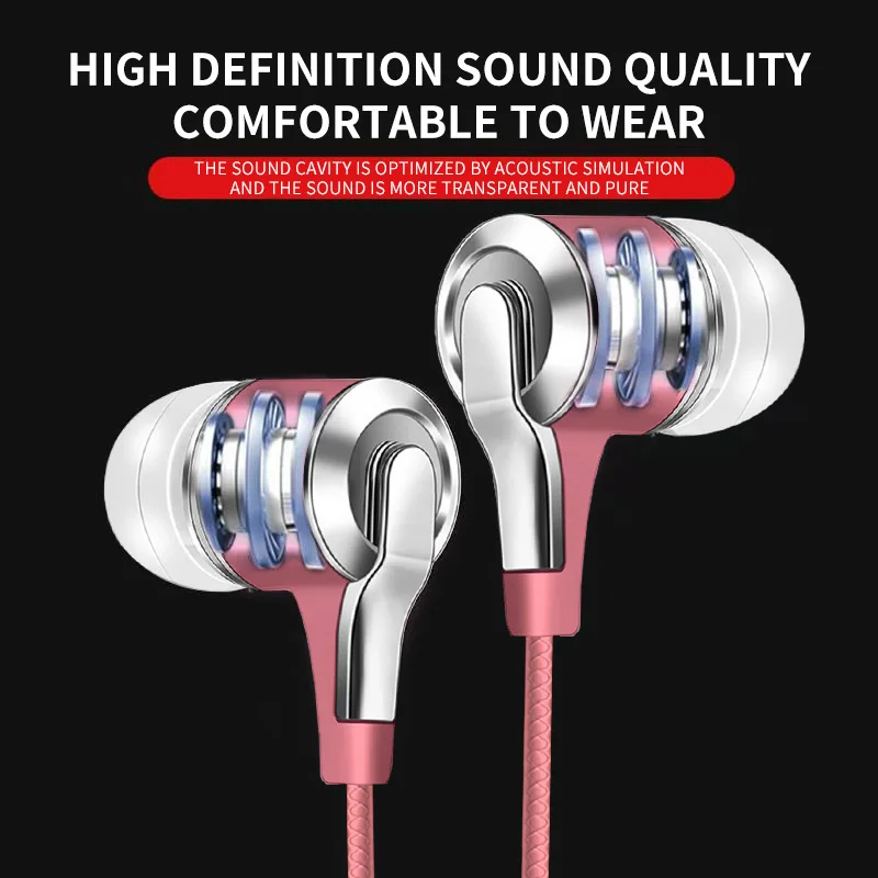 Drive-by-Wire Earphone Computer Cellphone Sports Gaming Wired Headset With Microphone Earbuds X15Extra Bass in-Ear Direct Plug