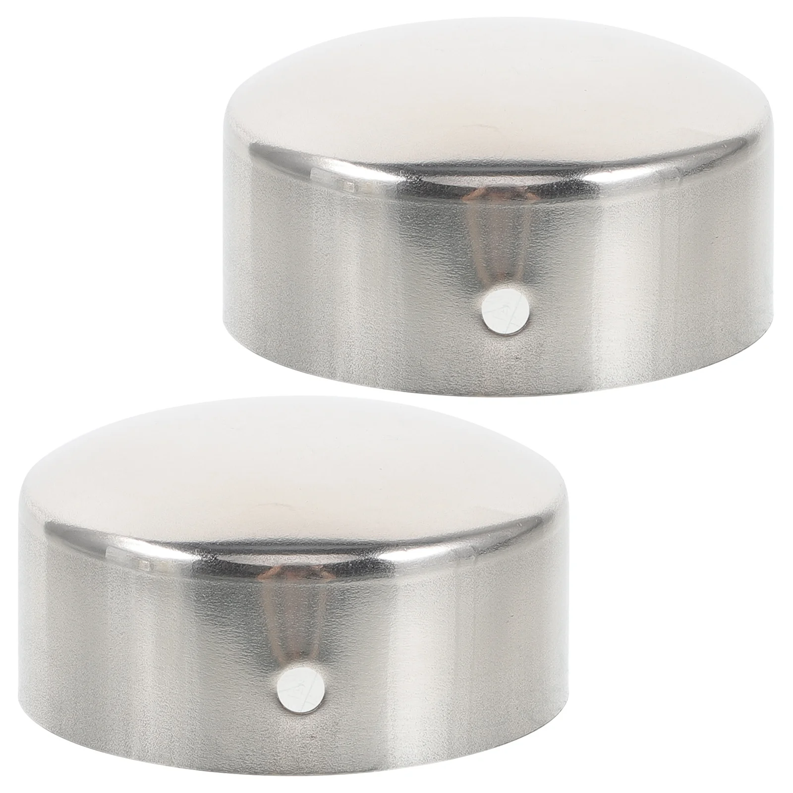 2Pcs Bright Finish Handrail End Caps High Temperature Resistant Tube Stopper Cap for Mall School Staircase Decoration