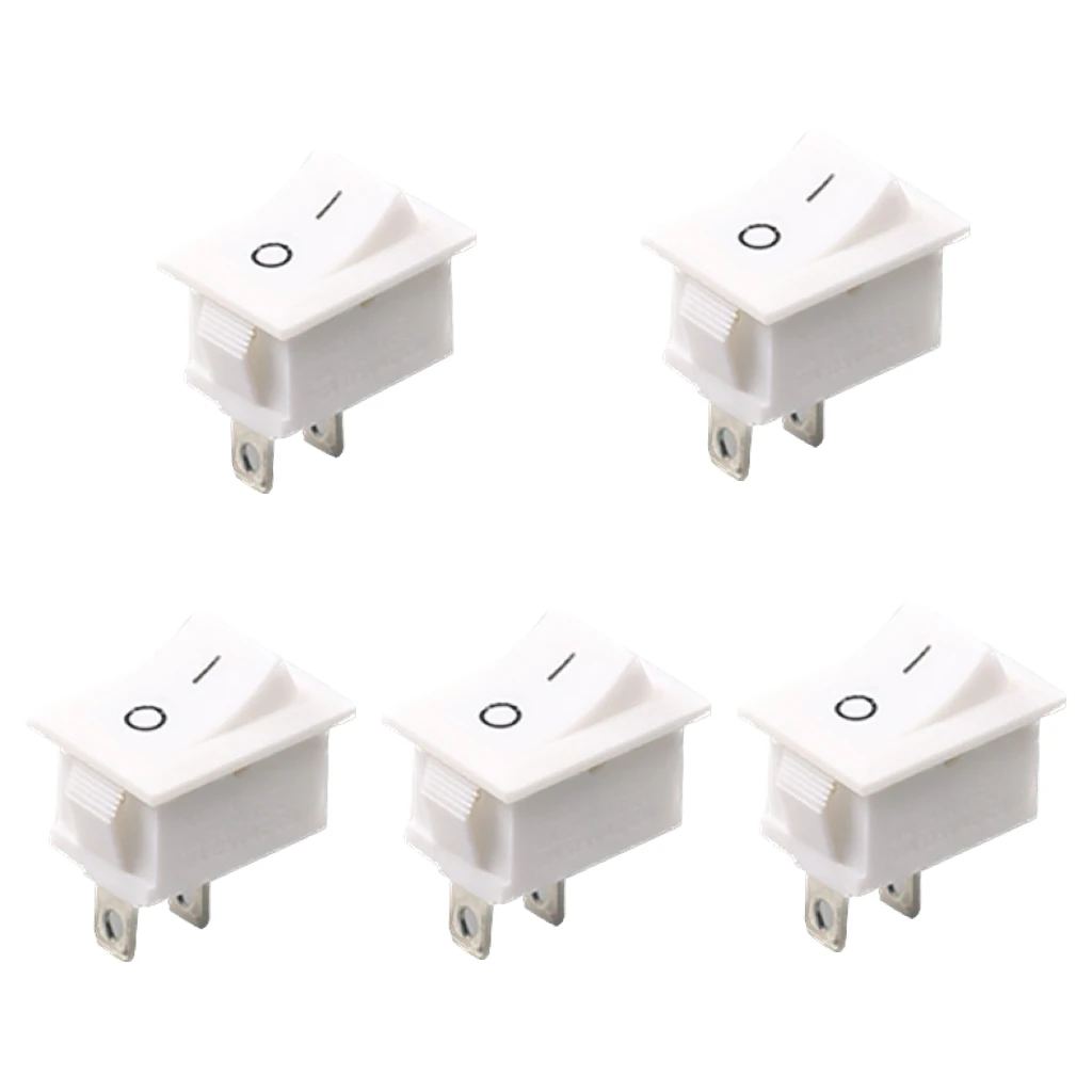 5/10pcs/lot KCD101 2 Pin 21x15mm Mini Push Button Switch SPST 6A 250V AC Snap-in On/Off Boat Rocker Switch 10A 250V Car Switch