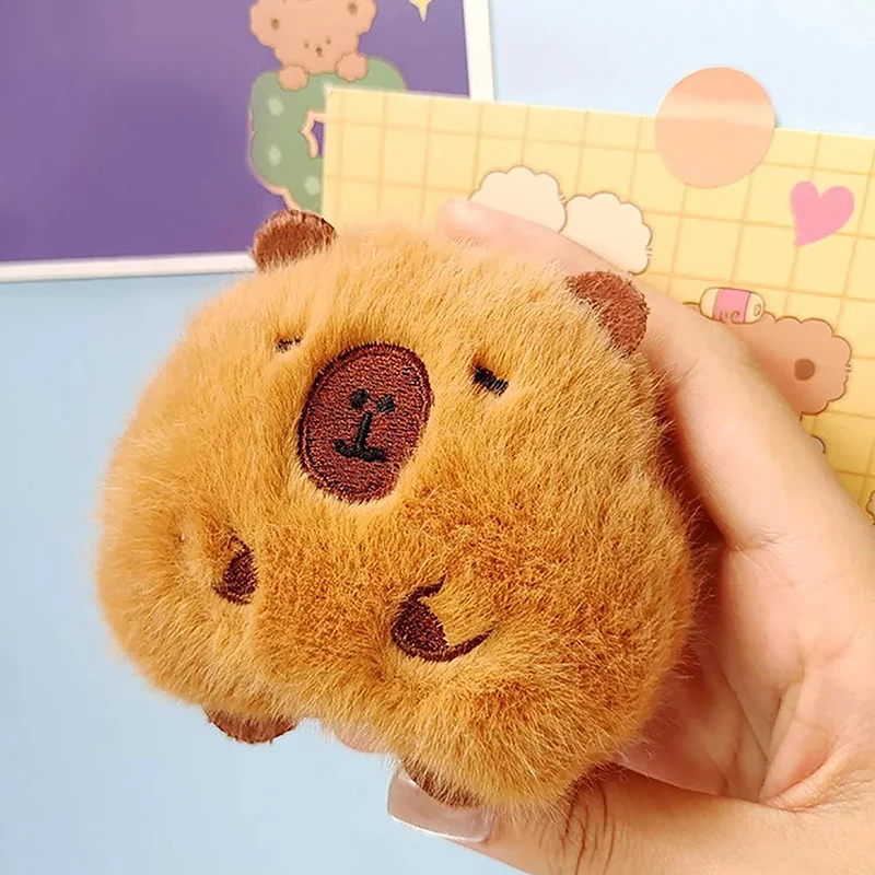 Porte-Clés en Peluche Capybara Amusant et Mignon, Pendentif Beurre, Décor de Sac à Dos et de Voiture, Accessoires, Cadeau pour Enfant