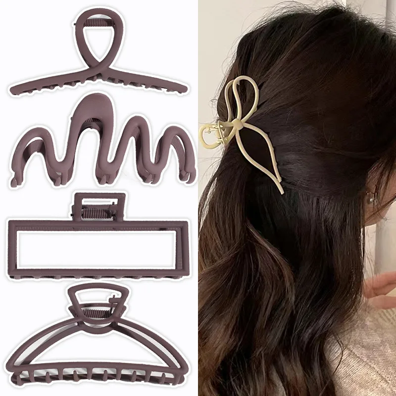 INS Korean Version Oversized Metal Grab Clip Is Fashionable Versatile Elegant with A Shark Clip Hairpin Clip Headdress for Women