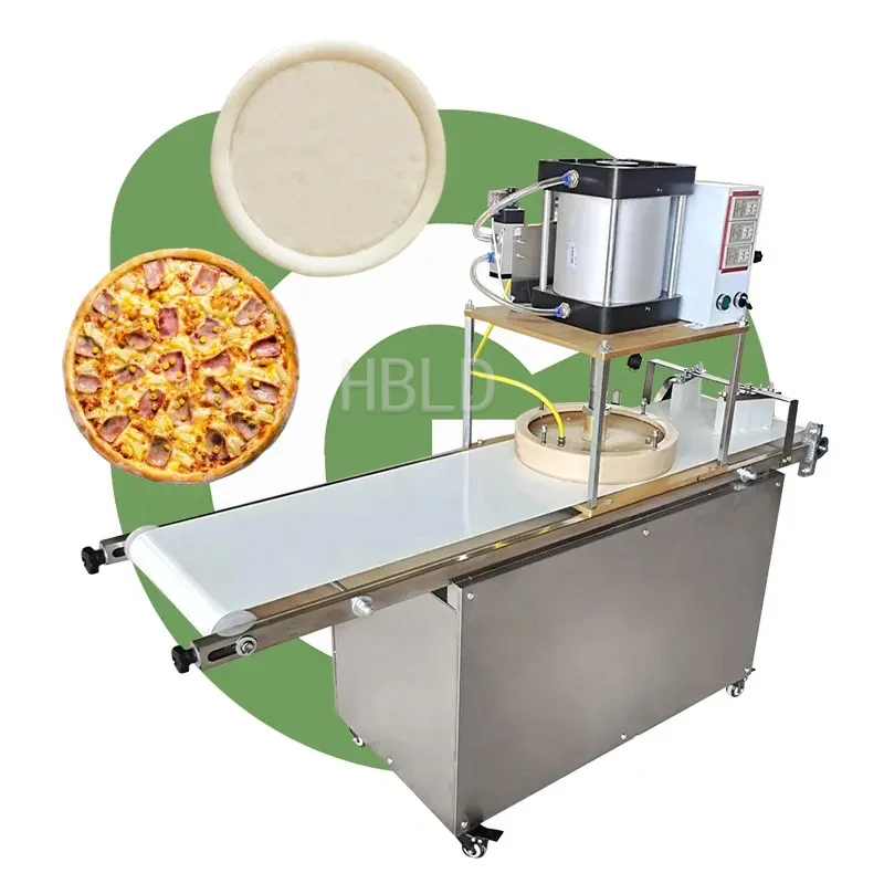 Pneumatic Pizza Press Machine, Fully Automatic Pancake Crust Making Press Machine