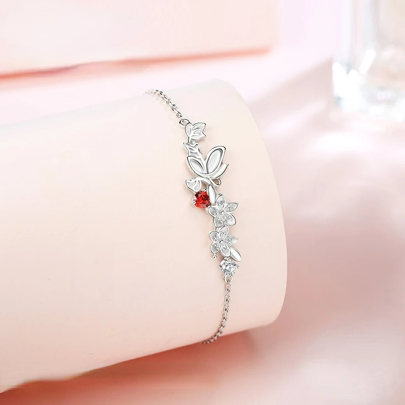 Anime Tian Guan Ci Fu TGCF Hua Cheng Xie Lian Metal Flower Bracelet For Women Jewelry Props Cosplay Birthday Gift